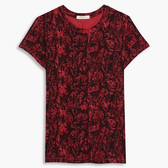 rag & bone allover snake print tee XS - Picture 9 of 10